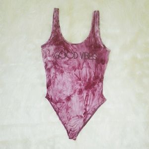 Good Vibes Tie Dye One Piece Bodysuit